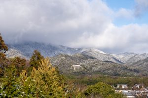 雪の左大文字